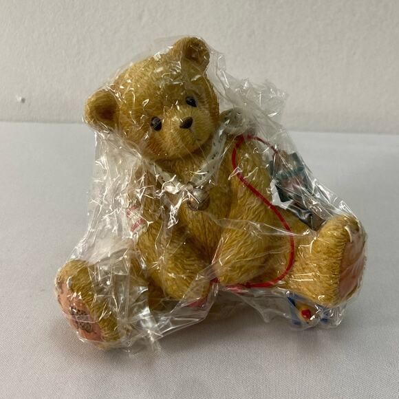 Cherished Teddies Bear with Dangling Blocks 176141 Nolan 1996 String Good Tiding - Picture 1 of 7